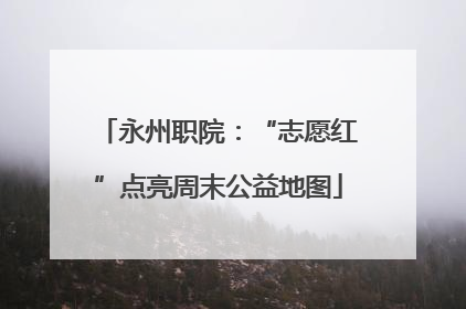 永州职院：“志愿红”点亮周末公益地图