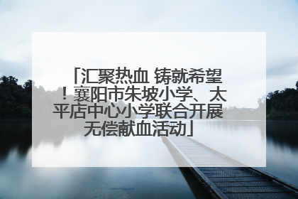 汇聚热血 铸就希望！襄阳市朱坡小学、太平店中心小学联合开展无偿献血活动