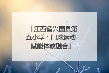 江西省兴国县第五小学：门球运动赋能体教融合