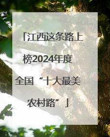 江西这条路上榜2024年度全国“十大最美农村路”