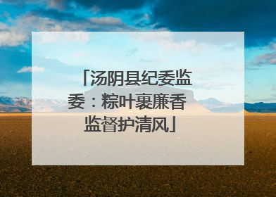 汤阴县纪委监委：粽叶裹廉香 监督护清风