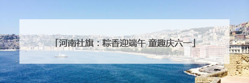 河南社旗：粽香迎端午 童趣庆六一