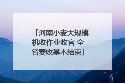 河南小麦大规模机收作业收官 全省麦收基本结束