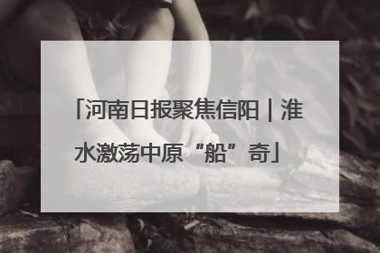 河南日报聚焦信阳｜淮水激荡中原“船”奇