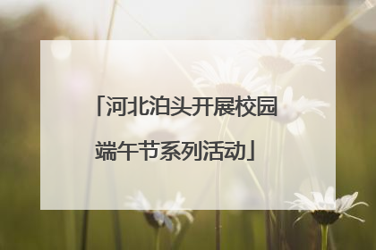 河北泊头开展校园端午节系列活动