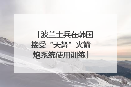 波兰士兵在韩国接受“天舞”火箭炮系统使用训练