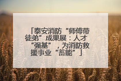 泰安消防“师傅带徒弟”成果展：人才“强基”，为消防救援事业“蓄能”