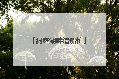 洞庭湖畔造船忙