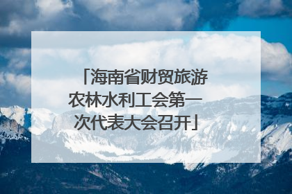 海南省财贸旅游农林水利工会第一次代表大会召开