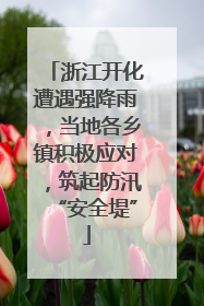 浙江开化遭遇强降雨，当地各乡镇积极应对，筑起防汛“安全堤”