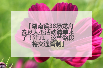 湖南省38场龙舟赛及大型活动清单来了！注意，这些路段将交通管制