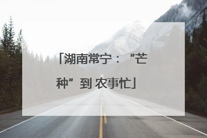 湖南常宁：“芒种”到 农事忙