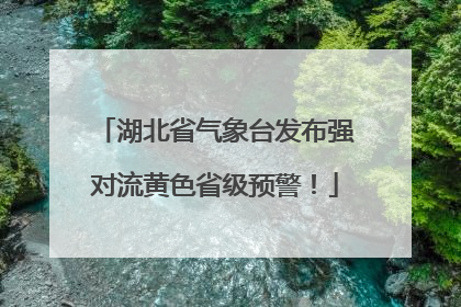 湖北省气象台发布强对流黄色省级预警！