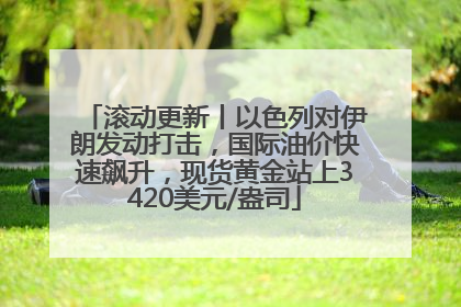滚动更新丨以色列对伊朗发动打击，国际油价快速飙升，现货黄金站上3420美元/盎司