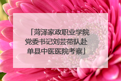 菏泽家政职业学院党委书记刘芸带队赴单县中医医院考察