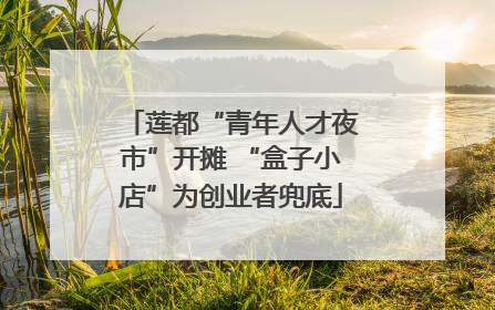 莲都“青年人才夜市”开摊 “盒子小店”为创业者兜底
