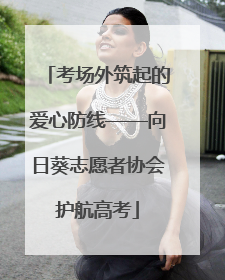 考场外筑起的爱心防线——向日葵志愿者协会护航高考