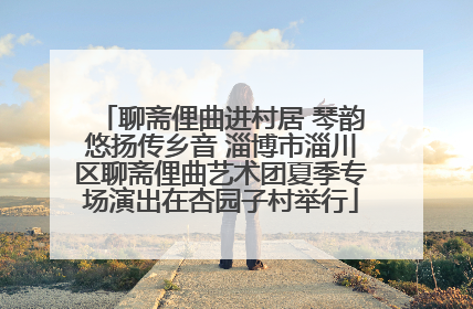 聊斋俚曲进村居 琴韵悠扬传乡音 淄博市淄川区聊斋俚曲艺术团夏季专场演出在杏园子村举行