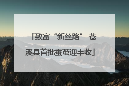 致富“新丝路” 苍溪县首批蚕茧迎丰收