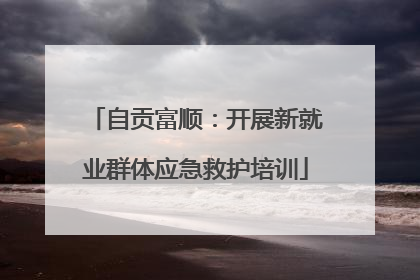 自贡富顺：开展新就业群体应急救护培训