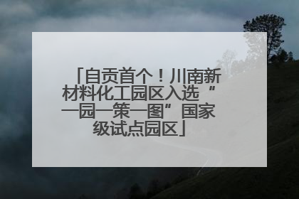 自贡首个！川南新材料化工园区入选“一园一策一图”国家级试点园区