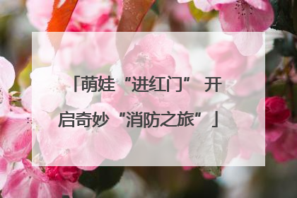 萌娃“进红门” 开启奇妙“消防之旅”