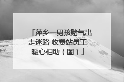 萍乡一男孩赌气出走迷路 收费站员工暖心相助（图）