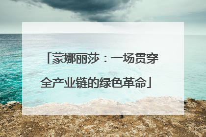 蒙娜丽莎：一场贯穿全产业链的绿色革命