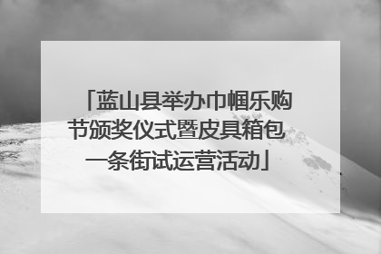蓝山县举办巾帼乐购节颁奖仪式暨皮具箱包一条街试运营活动