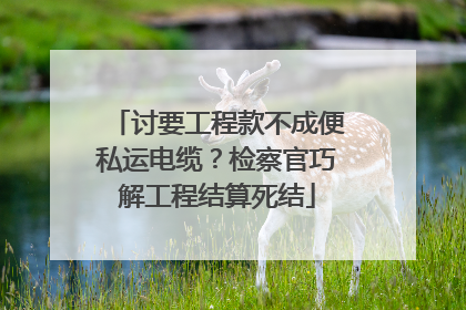 讨要工程款不成便私运电缆？检察官巧解工程结算死结