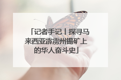 记者手记丨探寻马来西亚霹雳州锡矿上的华人奋斗史