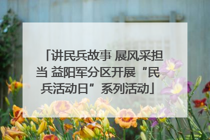 讲民兵故事 展风采担当 益阳军分区开展“民兵活动日”系列活动