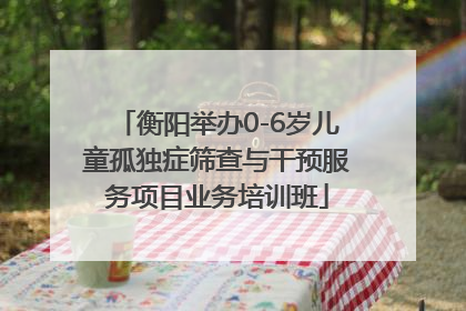 衡阳举办0-6岁儿童孤独症筛查与干预服务项目业务培训班
