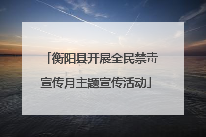 衡阳县开展全民禁毒宣传月主题宣传活动