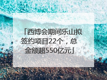 西博会期间乐山拟签约项目22个，总金额超550亿元