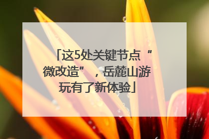 这5处关键节点“微改造”，岳麓山游玩有了新体验