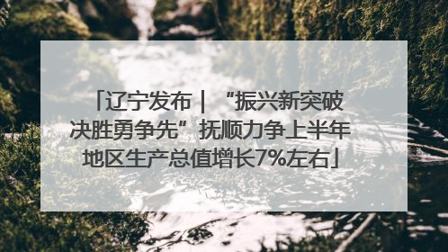 辽宁发布｜“振兴新突破 决胜勇争先”抚顺力争上半年地区生产总值增长7%左右