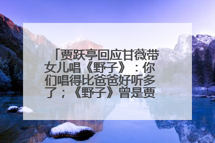 贾跃亭回应甘薇带女儿唱《野子》：你们唱得比爸爸好听多了；《野子》曾是贾跃亭“代表作”