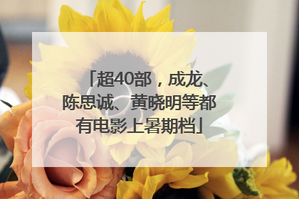 超40部，成龙、陈思诚、黄晓明等都有电影上暑期档