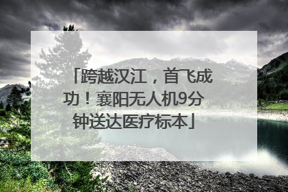 跨越汉江，首飞成功！襄阳无人机9分钟送达医疗标本
