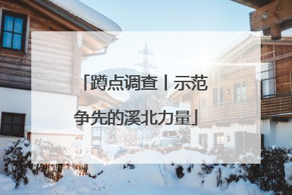 蹲点调查丨示范争先的溪北力量