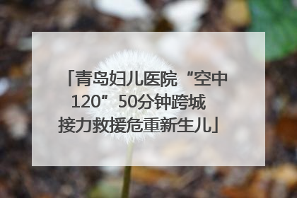 青岛妇儿医院“空中120”50分钟跨城接力救援危重新生儿