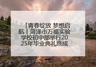 青春绽放 梦想启航丨菏泽市万福实验学校初中部举行2025年毕业典礼暨成长礼赞活动