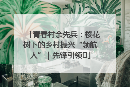 青春村余先兵：樱花树下的乡村振兴“领航人”｜先锋引领⑪