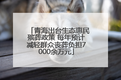 青海出台生态惠民殡葬政策 每年预计减轻群众丧葬负担7000余万元