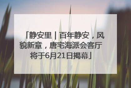 静安里｜百年静安，风貌新章，唐宅海派会客厅将于6月21日揭幕