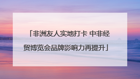 非洲友人实地打卡 中非经贸博览会品牌影响力再提升