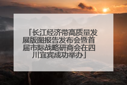 长江经济带高质量发展版图报告发布会暨首届市际战略研商会在四川宜宾成功举办