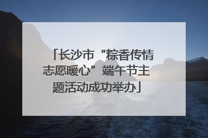 长沙市“粽香传情志愿暖心”端午节主题活动成功举办