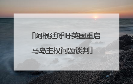 阿根廷呼吁英国重启马岛主权问题谈判